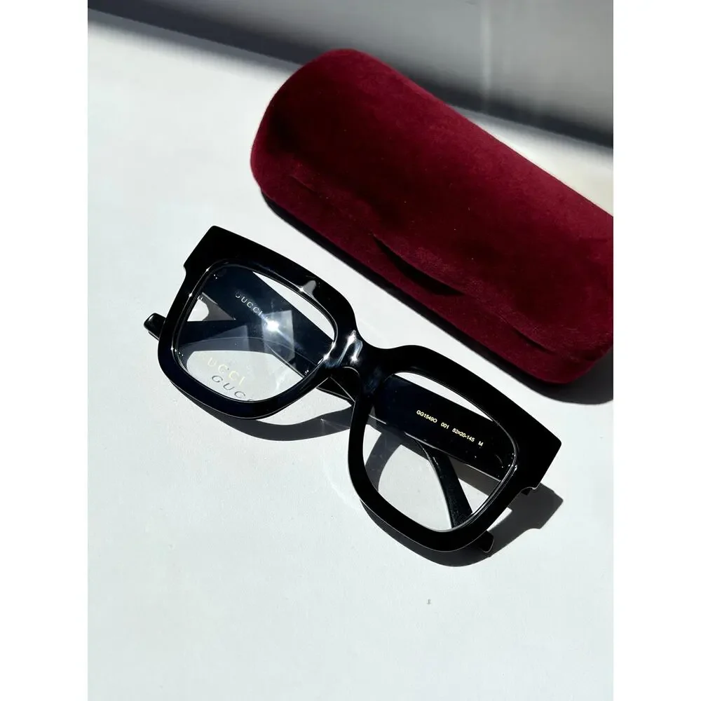 NEW Gucci GG1549O Black Thick Rim Eyeglasses Frames